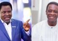 Prophet TB Joshua with Pastor Dare Adeboye