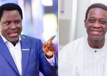 Prophet TB Joshua with Pastor Dare Adeboye