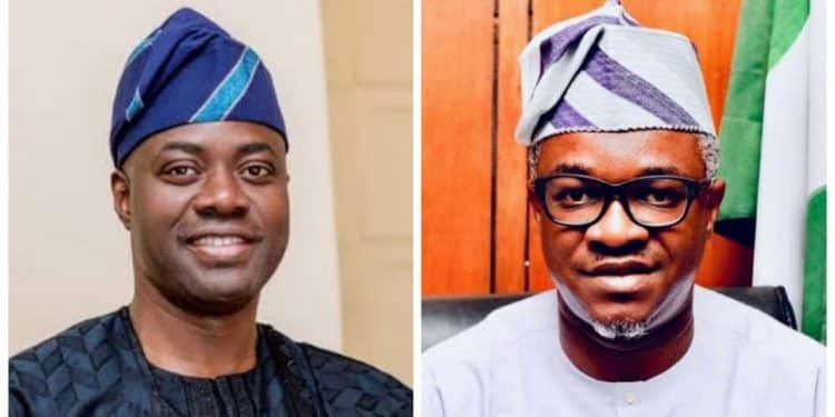 Seyi Makinde with Akinwale Akinwole Wolekanle