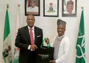 NTDC Director-General, Folorunso Coker with Ekiti State SSA on Tourism, Wale Ojo-Lanre