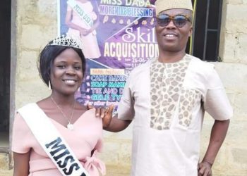 Wale Ojo-Lanre with Miss USI Ekiti