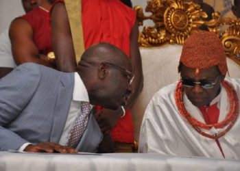 Godwin Obaseki with Oba of Benin, Oba Ewuare II