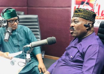 Popular Yoruba actor Sokoti with Agboola on Igboho