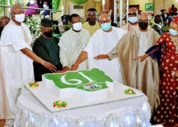 Akpabio with Osinbajo on Nigeria Independence