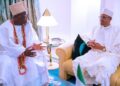 Ooni of Ife with Muhammadu Buhari on Sunday Igboho
