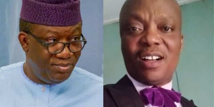 Wale Ojo-Lanre with Ekiti State Governor Kayode Fayemi