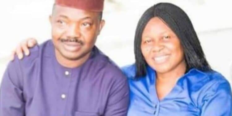 Joe with late husband, Yinka Odumakin