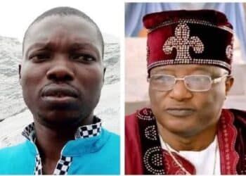 Rahmon Adedoyin with OAU student