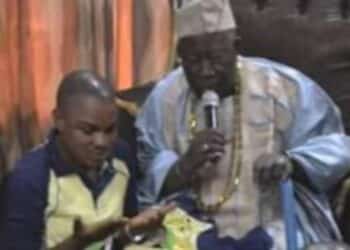 NUJ Chairman Demola Babalola with Olubadan