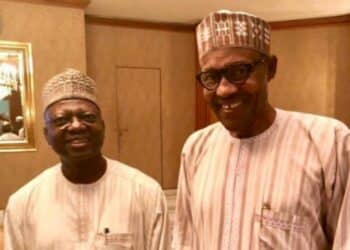 Senator Sani Musa and President Muhammadu Buhari