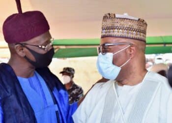 Godswill Akpabio with Engr Abdulai Sule