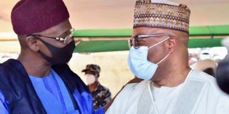 Godswill Akpabio with Engr Abdulai Sule