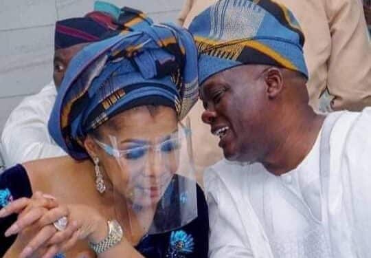 Teslim Folarin with late wife