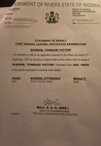 Hon. Victor Giadom_Result