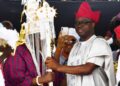 Makinde Presents staff of 42nd Olubadan of Ibadan Land - Oba Lakan Balogun