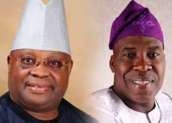 Senator Ademola Adeleke with Prince Dotun Babayemi