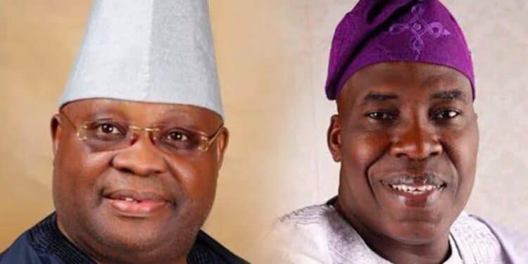 Senator Ademola Adeleke with Prince Dotun Babayemi