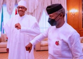 Yemi Osinbajo with Muhammadu Buhari