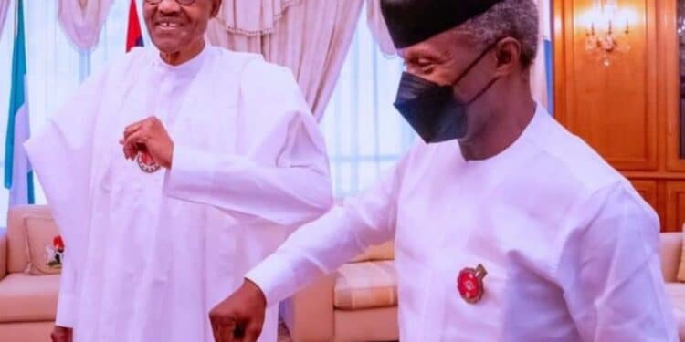 Yemi Osinbajo with Muhammadu Buhari