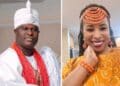Ooni of Ife with Foluke Adebayo Ogunlowo