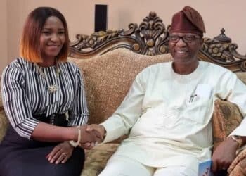 Ripples Boss, Eunice Olaseeke Adeoye with Otunba Gbenga Daniel