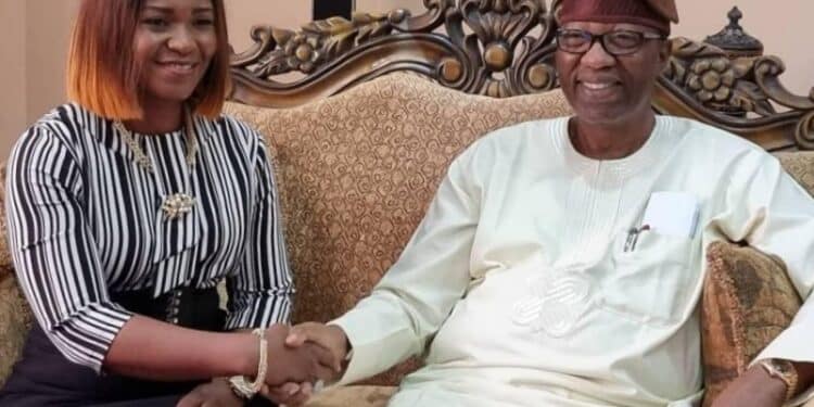 Ripples Boss, Eunice Olaseeke Adeoye with Otunba Gbenga Daniel