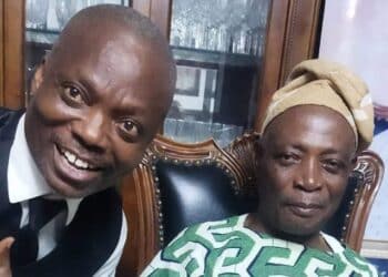 Wale Ojo-Lanre with Senator Adewolu Ladoja