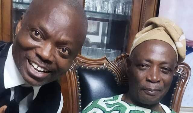 Wale Ojo-Lanre with Senator Adewolu Ladoja