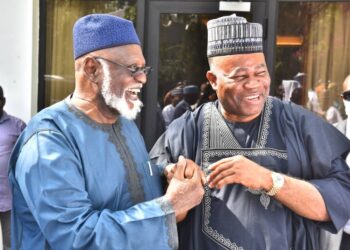 Abdulsalami Abubakar with Senator Godswill Akpabio