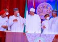 Akpabio with Buhari and Other Ministers