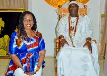 Foluke Afrika with Ooni of Ife