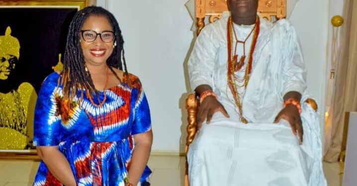 Foluke Afrika with Ooni of Ife