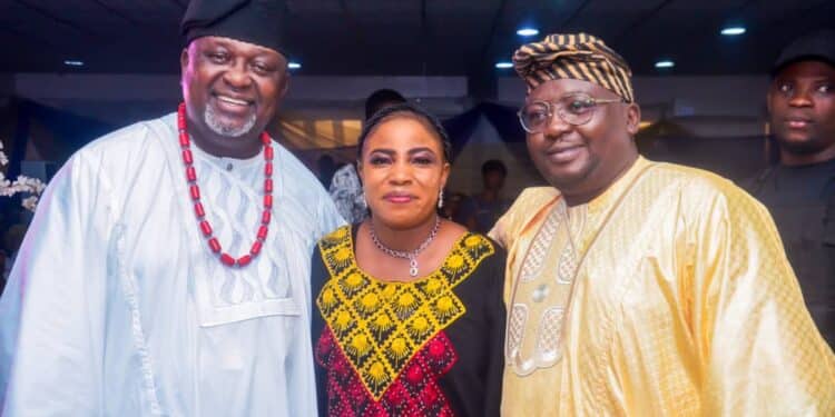 Otunba Akin Lewis, wife and Bayo Adelabu