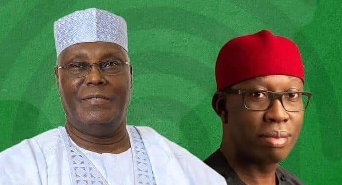 Atiku Abubakar with Ifeanyi Okowa