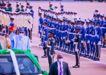 Military parade at the Eagle Square