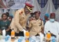 Samson Dairo welcoming representative of FRSC Boss