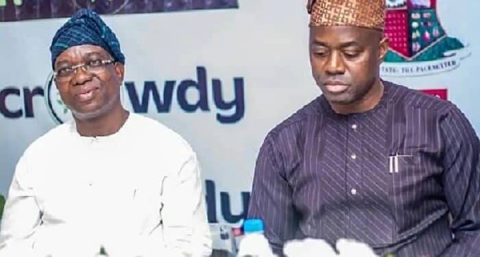 Seyi Makinde with Rauf Olaniyan