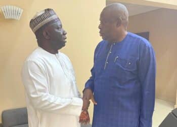 Alhaji Haddy Ametuo with Hon James Faleke