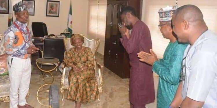 Erelu Fayemi with Wale Ojo-Lanre