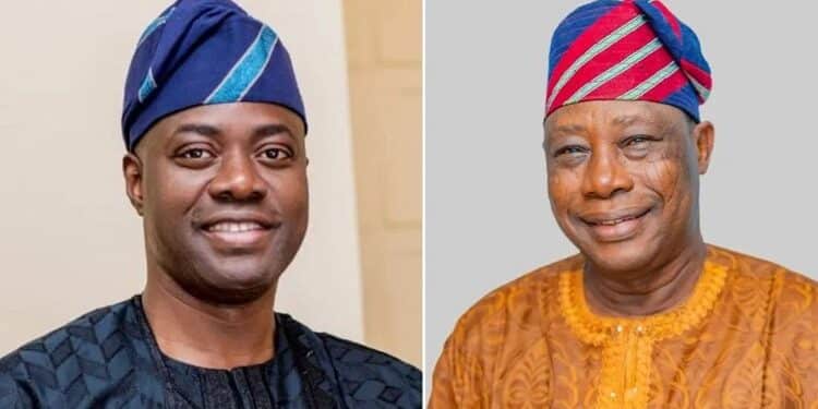 Seyi Makinde with Bayo Lawal
