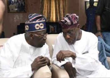 Asiwaju Bola Tinubu with Olusegun Obasanjo