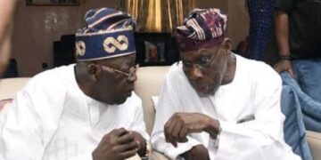 Asiwaju Bola Tinubu with Olusegun Obasanjo