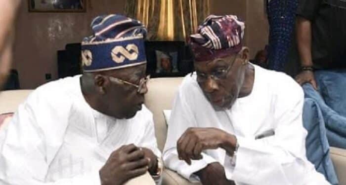 Asiwaju Bola Tinubu with Olusegun Obasanjo