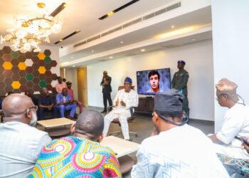 Oyo Acting Governor Bayo Lawal with SWEGOP members