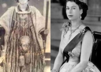 Attah Ameh Oboni with Queen of England