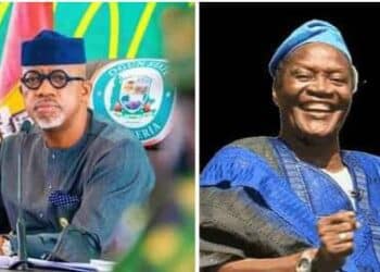 Dapo Abiodun with Pa Jimi Solanke