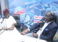 Former Oyo Justice Commissioner, Oluseun Abimbola with Olayinka Agboola