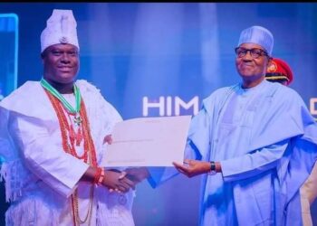 Ooni of Ife with Muhammadu Buhari