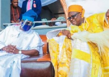 Adegboyega Oyetola with Ataoja of Osogbo