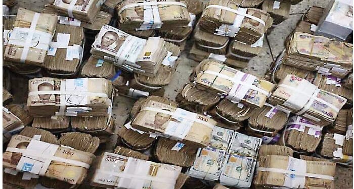 Bales of Naira Cash